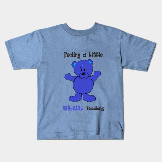 Feeling a Little Blue Kids T-Shirt by KJKlassiks